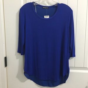 Cha Cha Vente Cobalt Blue hi low stretch top PM